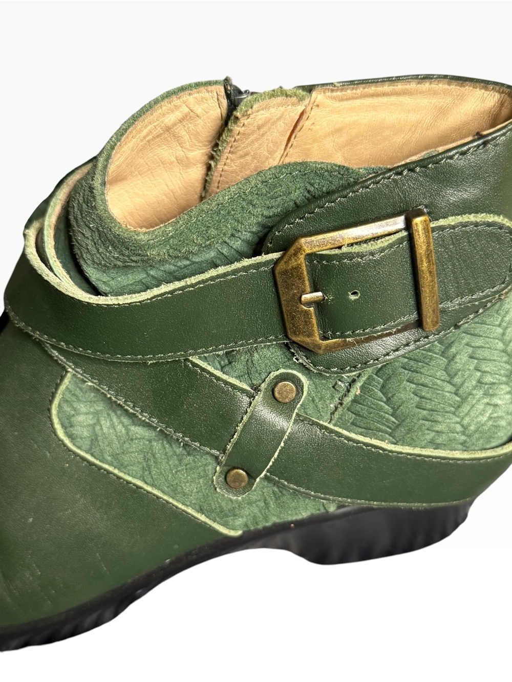 Alegria Eva Evergreen Leather Ankle Boots - Picture 4 of 9